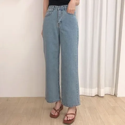 사계절 데일리 와이드 하이웨스트 청바지_체리체리