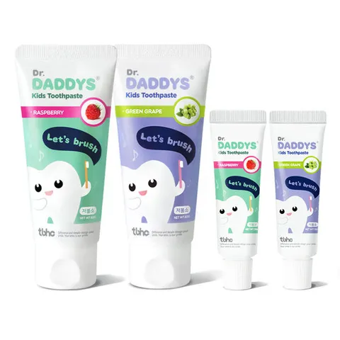 닥터데디스 저불소 키즈치약(60g) 2개+여행용 치약