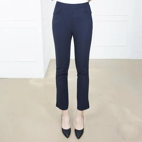 봄 가을 여성 스판 밴딩 나팔 부츠컷 바지 빅사이즈