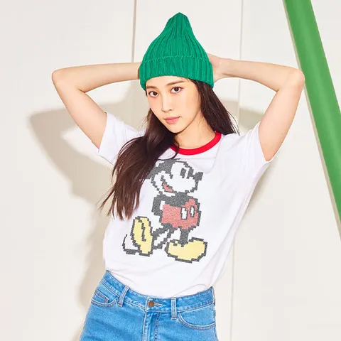 클라이드앤 미키마우스 십자수 반팔티셔츠 FMBTS793F