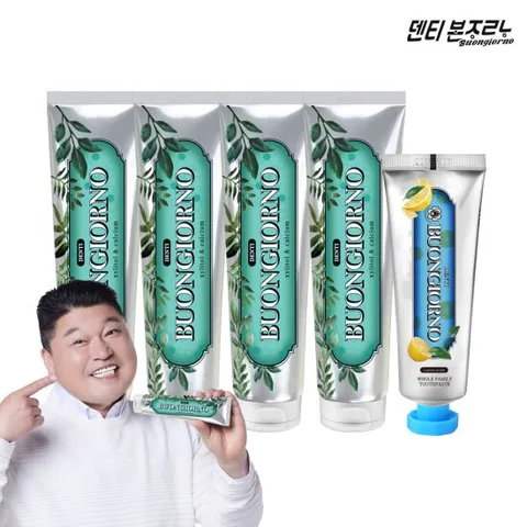 덴티본조르노 치약 구취 170g 4개+치석 100g 1개