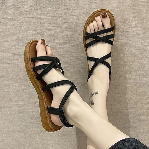 여성 30대 여름 원피스 신발 코디 바캉스 패션 샌들