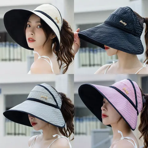 챙 넓은 여름 모자 썬캡 햇빛 가리개 외출모자 여름모자