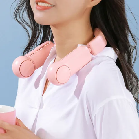 3단 조절 대용량 무선 냉각 패드 넥 밴드 목 선풍기 휴대용 목풍기