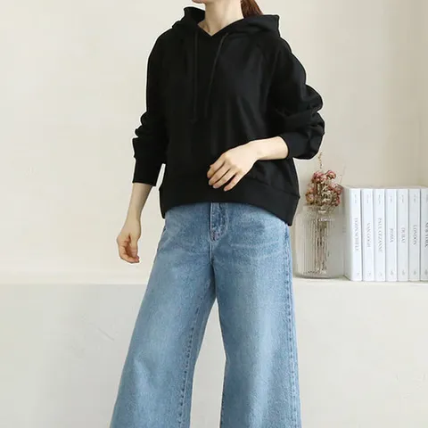 [비나인] 밴스 크롭 후드티