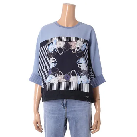 [ 현대백화점 ]크레송 CRESSON(KDCFRP66)밑단스트링 블라우스