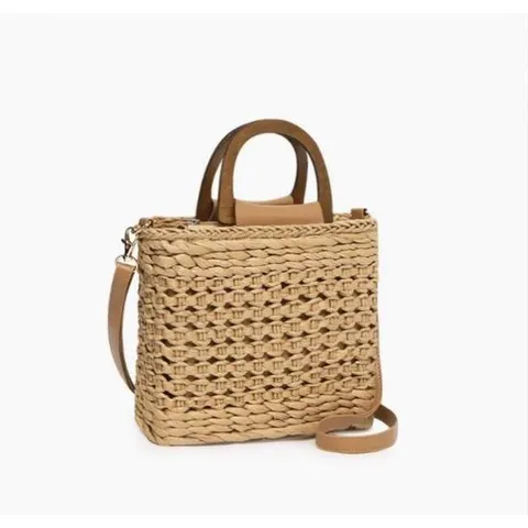 [nichebridge] 라탄 스퀘어 미니 토트백