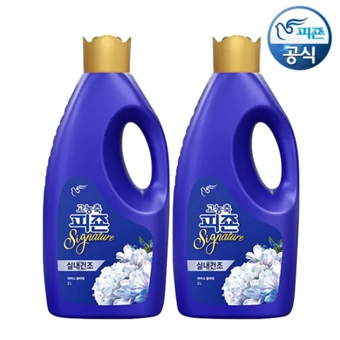 피죤 고농축 섬유유연제 시그니처 아이스플라워 2L 용기 x 2개