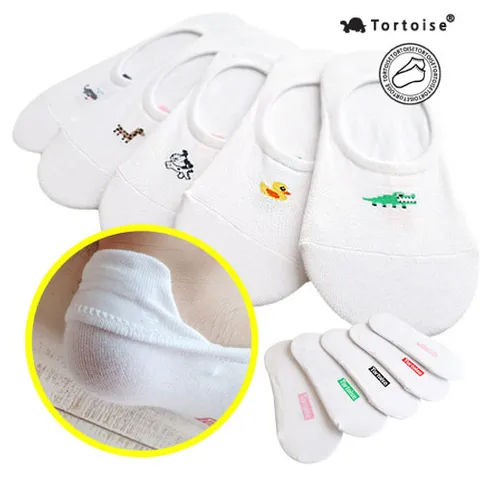 [2세트구매시+사은품덧신1매] 동물캐릭터 덧신 5켤레