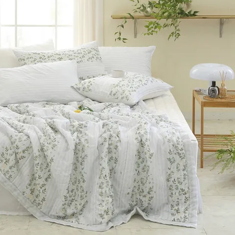 [GS특가]플로라 티타임 풍기인견 100% 여름 차렵이불 베개세트 SS