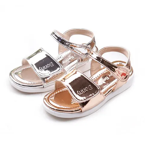 베니 메탈벨크로 여아샌들