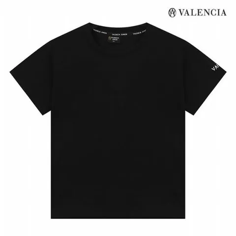 [발렌시아 주니어]하프 나염 티셔츠 블랙