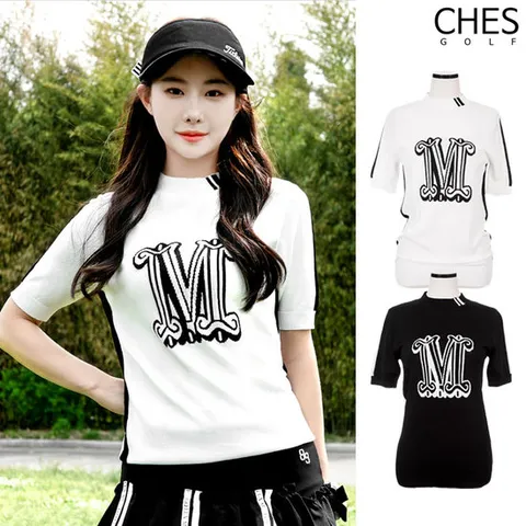 그린퀸 M블링 여성골프 쿨 니트반팔티