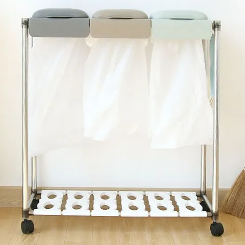 분리수거함 이동식 3p 분리수거랙 재활용쓰레기