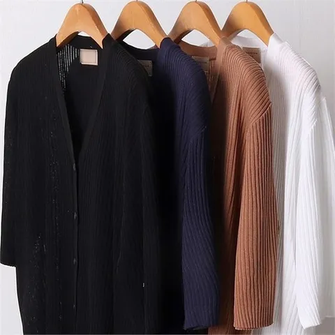 [시드마켓]브이넥 골지 썸머 가디건 206F024S 빅사이즈 여성 (87