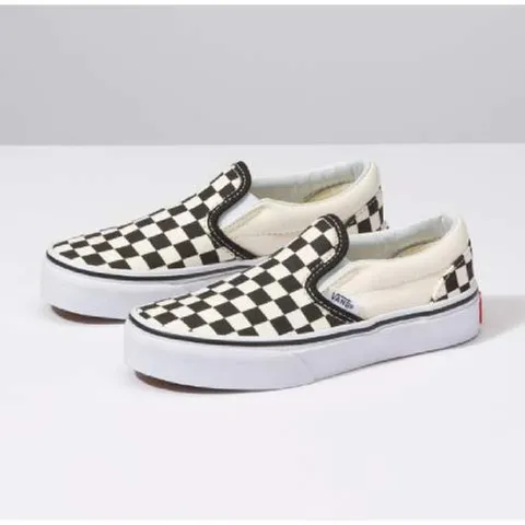 [ 현대백화점 ][반스] 반스 VN000ZBUEO1 VANS 키즈 체커보드 Slip on 슬립온 체크 아동 키즈 스니커즈 캔버스화 JD000ZBUEO1