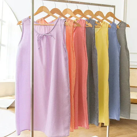 시어서커 쿨링 여름 파자마 지지미 나시 원피스잠옷 홈웨어 7종