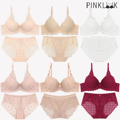 [핑크룩] 크리스탈 레이스 브라팬티 12종세트