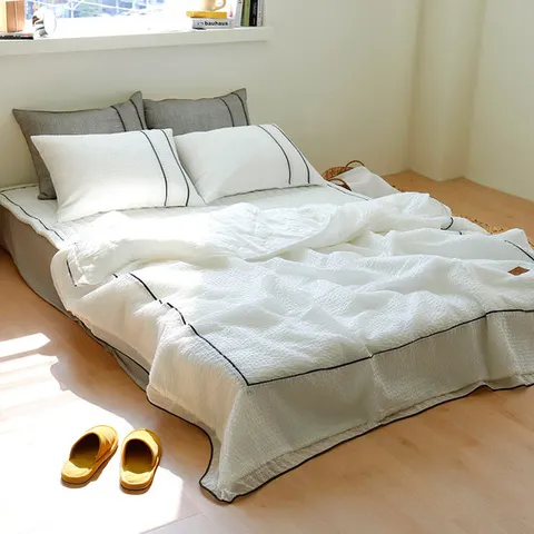 시원한 시어서커 나폴리 여름이불 침대 침구 세트 Q