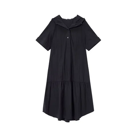 [ 롯데백화점 ][보브]드로스트링포인트티어드후드원피스