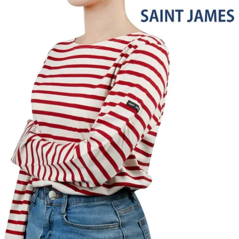 세인트제임스 긴팔티셔츠 밍콰이어 모던 스트라이프 롱슬리브 9858-OU