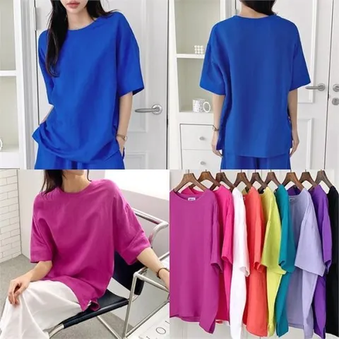 [강물처럼]위쉬몰 BQ 라운드넥린넨반팔티(K072H206) 빅사이즈 (8