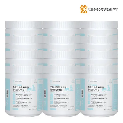 대웅생명과학 초유 산양유 프로틴 콜라겐 단백질 210g 12통