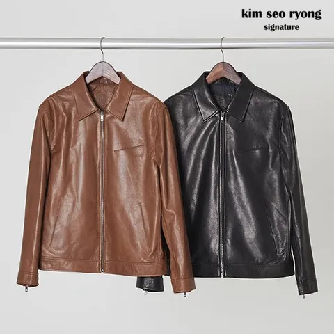 김서룡 시그니처 Dolce 베지터블 지퍼 크롭 재킷(남)