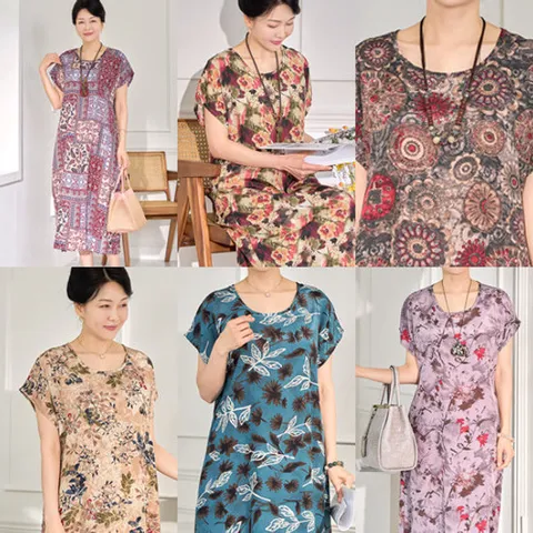 [로즈맘][엄마옷 로즈맘] 자연바람가오리인견원피스