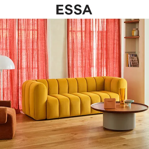 [에싸] 비숍 3인 벨루어 패브릭 소파