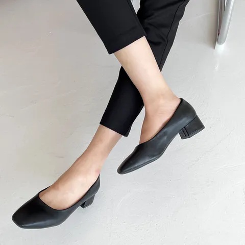 [비비오]발편한 여자정장구두 미들힐 승무원 여자면접구두