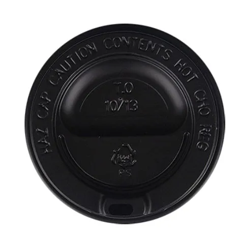 일회용 커피뚜껑 종이컵 카페 개폐형 검정 100개