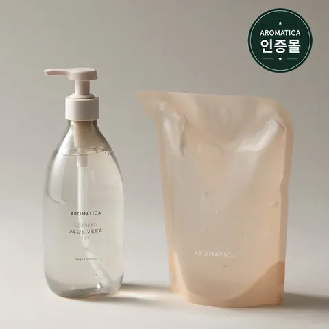 [진정/쿨링] 아로마티카 수딩 알로에 베라 젤 500ml+리필500ml