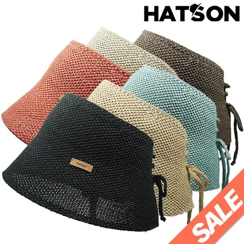 [ 현대백화점 ][햇츠온]여름 여성 밀짚 보닛 벙거지 햇 썬캡 모자 H1-2406 AA