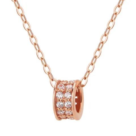 [모아르] 14K 목걸이 체인 레이어드 드롭 원 통