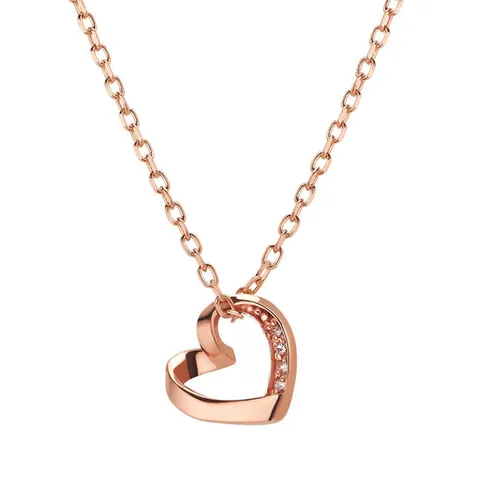 [모아르] 14K 목걸이 체인 레이어드 드롭 하트 언벨