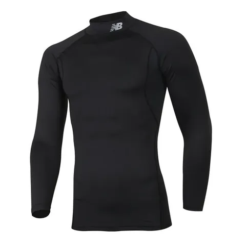 [NEWBALANCE] NBD4CB1219 하프넥 로고 긴팔 언더셔츠 (블랙)