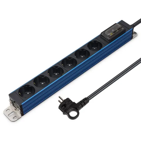 알루미늄멀티탭 고용량 서버탭 AL 블루 6구 3M