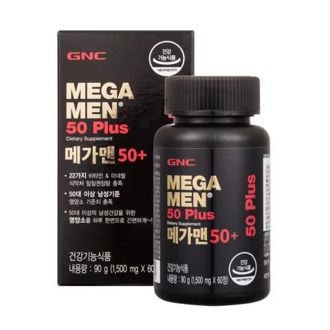 [ 롯데백화점 ][지앤씨][GNC] 메가맨 50+ (1,500mg x 60정 / 1개월분)