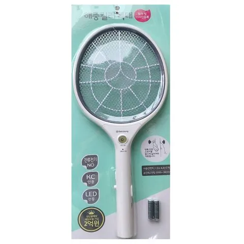 파리채 삼정크린 LED 전등 해충 파리 전기 모기채 특대형
