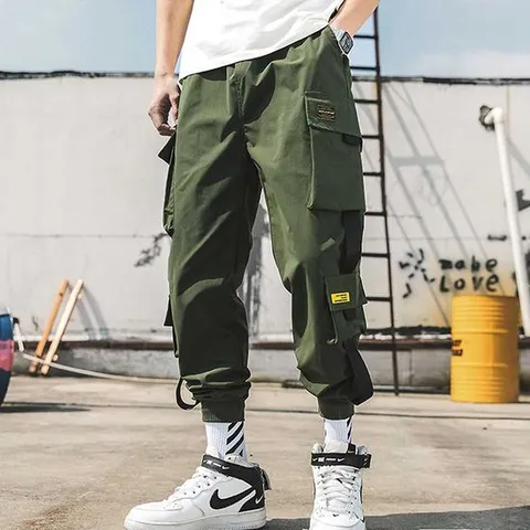 남성여름바지 남자 스트릿 패션 스포티룩 카고 팬츠 편한 밴딩