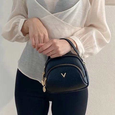 여성 V라운딩 토트 탬버린백 여성가방 크로스백