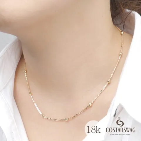 18K목걸이 정품 체인목걸이 골드볼 목걸이