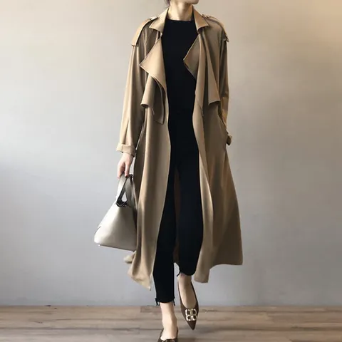 [이쁘다] 리든 루즈핏 트렌치 롱 코트