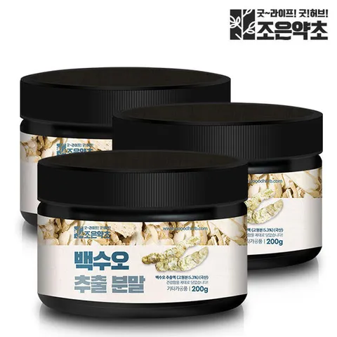 백수오 추출분말 가루 열수추출 200g x 3