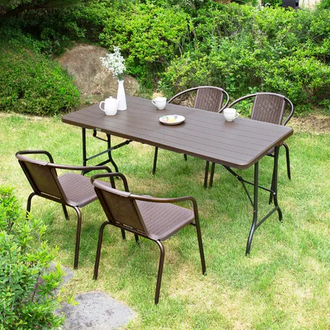 아르망 1500 유로 49번 의자 4개 야외 테이블 세트