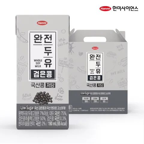 [한미]완전두유 국산콩 검은콩 저당 190ml 16팩