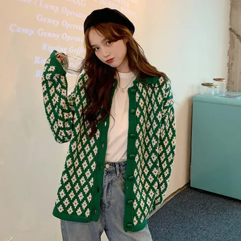 [이쁘다] 켈리 다이아 니트 가디건