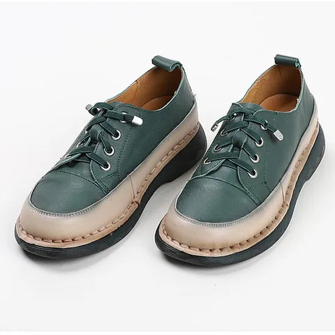 [더힐슈즈] 소가죽 여성 여자 슬립온 운동화 스니커즈 3.5cm