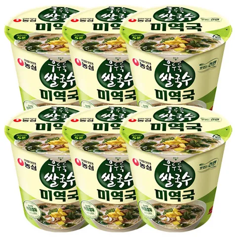 농심 후루룩 쌀국수 미역국 74g 6개